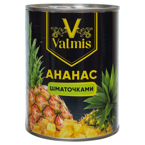 Ананас конс., шмат., ж/б 560 гр.